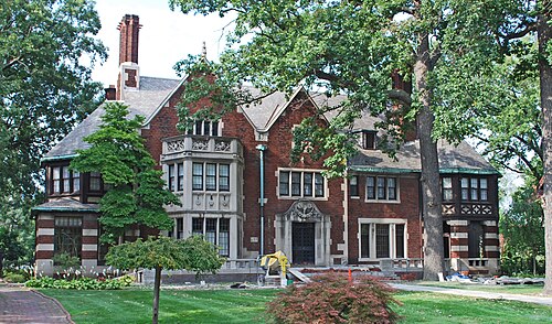 Boston-Edison Historic District, The Gothic revival style Charles T Fisher House, in Detroit, Michigan